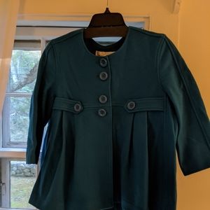 Dark turquoise wool short jacket